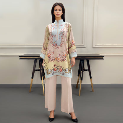 Printed kurta and pants-(9332)